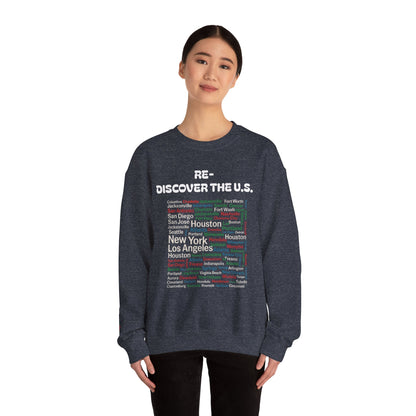 City Map Crewneck Sweatshirt, Cozy Urban Style for Travel Lovers or Travel Enthusiasts