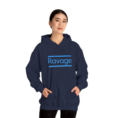 Ravage Blue Embroidered Hoodie