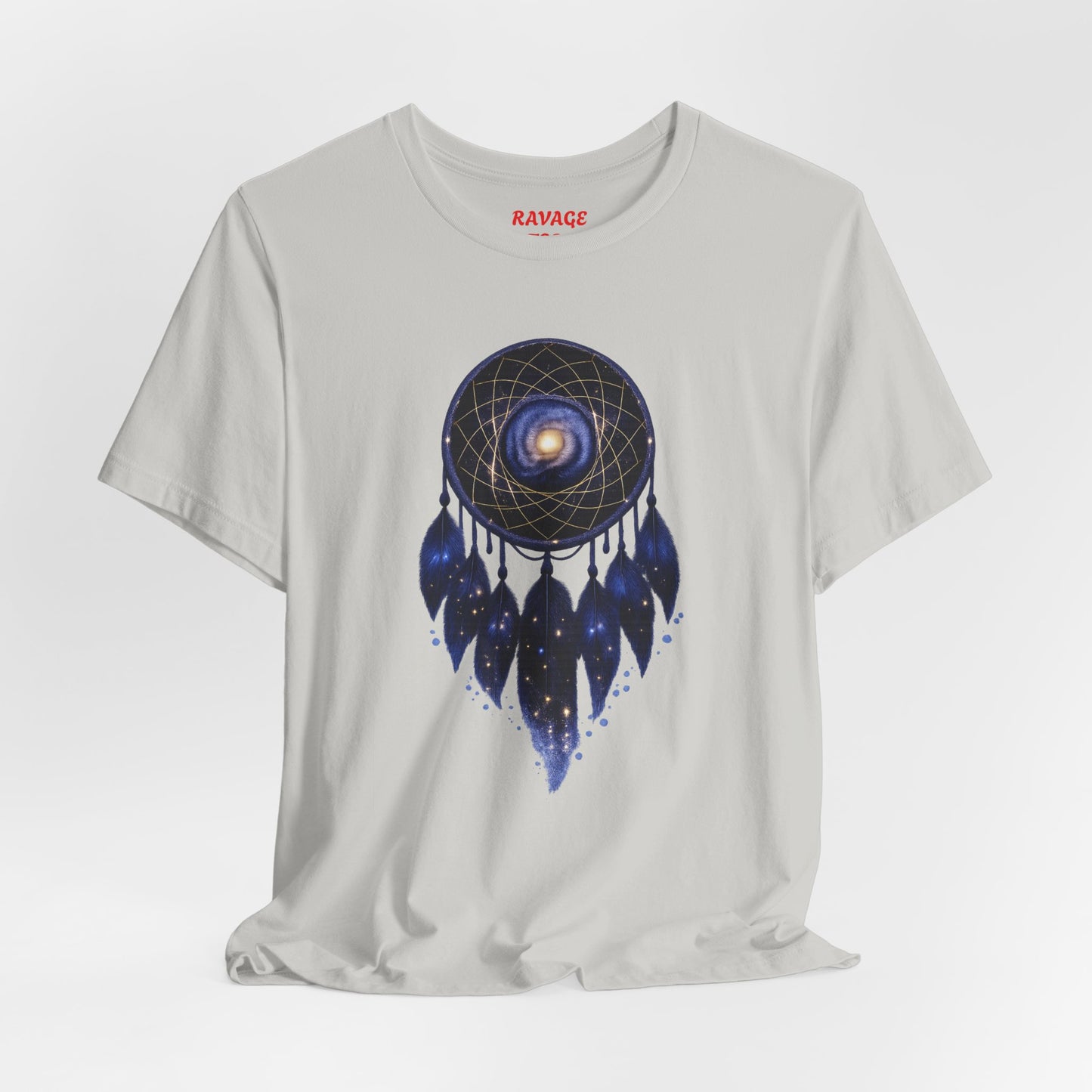 Dreamcatcher Galaxy T-Shirt — Mystical Cosmic Feather Tee