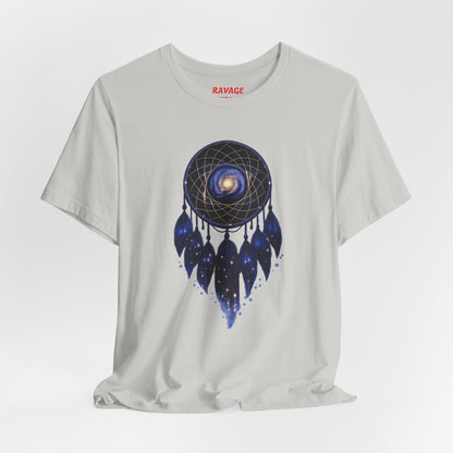 Dreamcatcher Galaxy T-Shirt — Mystical Cosmic Feather Tee