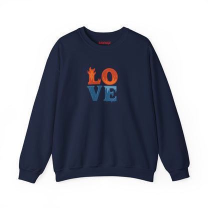 Patriotic Love Sweatshirt | Unisex Crewneck, Cozy Top for Celebrations, Gifts, Independence Day, Casual Style, Everyday Comfort