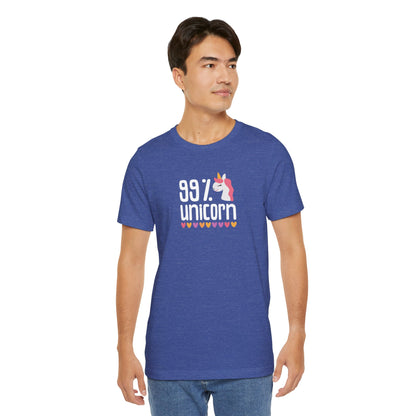 99% Unicorn Tee: Funny, Whimsical Graphic T-Shirt for All Ages