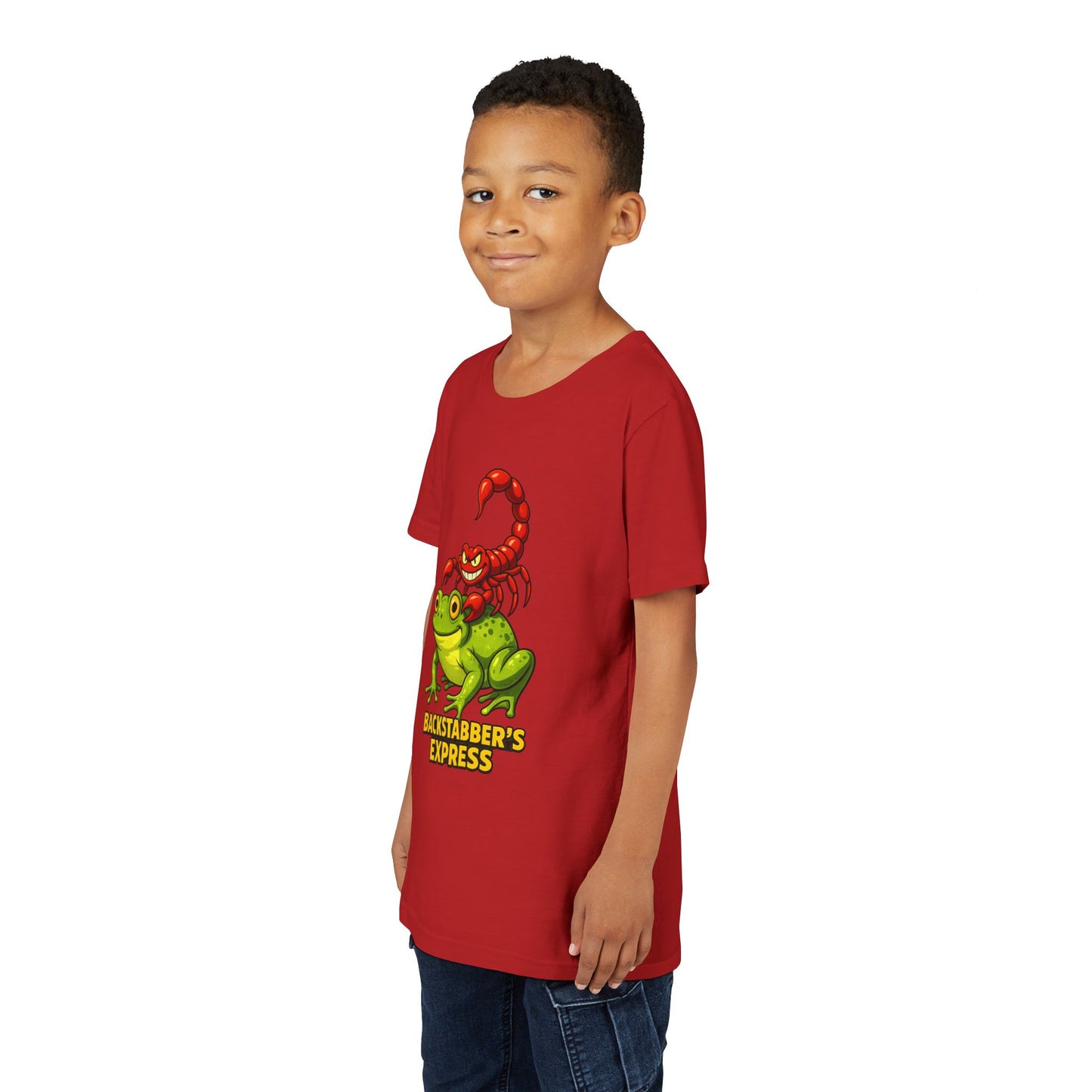 Youth Tee - "Backstabber's Express" Frog & Scorpion Graphic