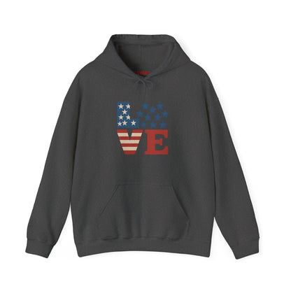 Unisex Hooded Sweatshirt with 'LOVE' Design - Cozy Gift for Friends, Valentine's Day, Casual Wear, Relaxation, Everyday Use