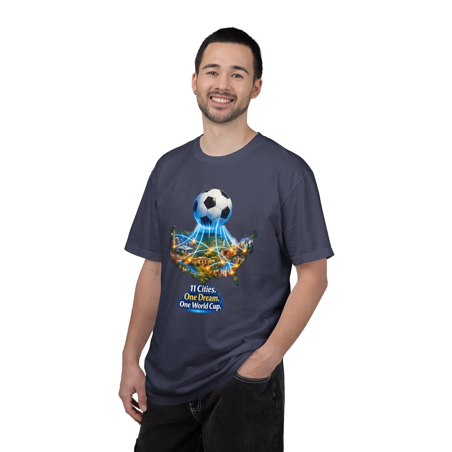 World Cup 2026 T-Shirt — "11 Cities. One Dream. One World Cup."