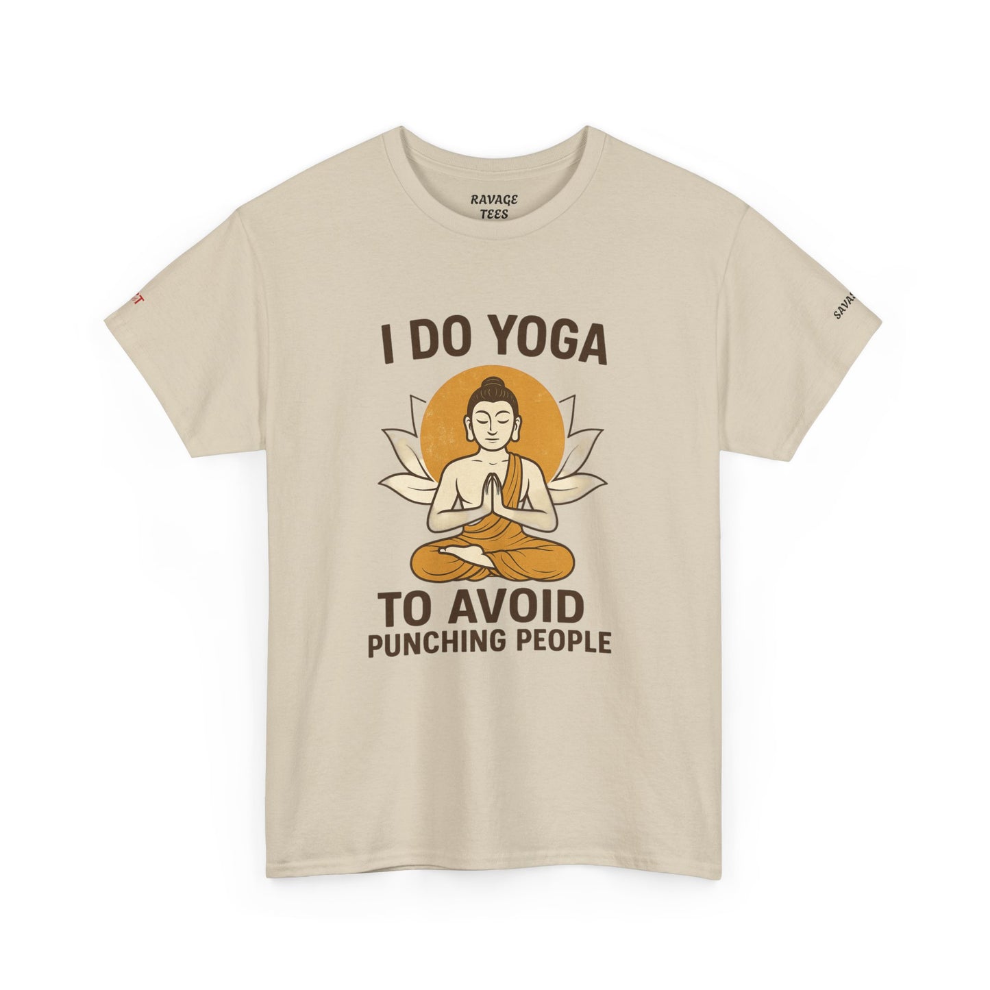 Yoga Humor Tee | I Do Yoga to Avoid Punching People