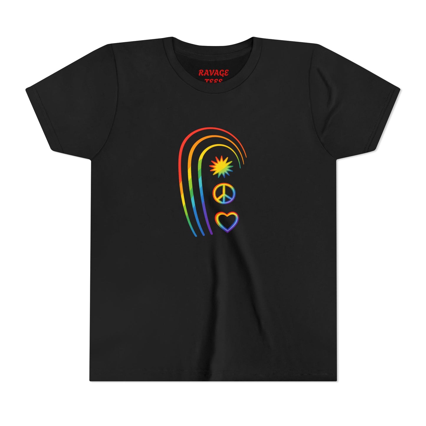 Youth Rainbow Peace & Love Tee