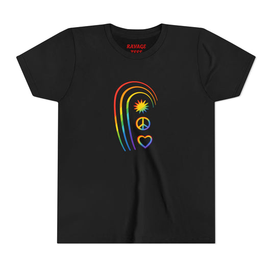 Youth Rainbow Peace & Love Tee