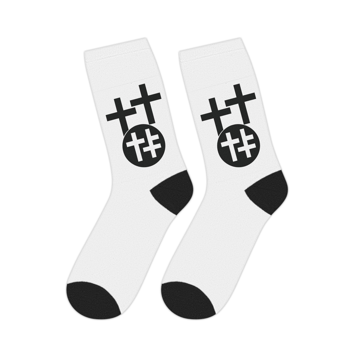 Calvary Cross Stylish Mid-length Socks with Bold Graphic Design - Perfect for Casual Wear, Gifts, and Everyday Comfort, Footwear, Unisex