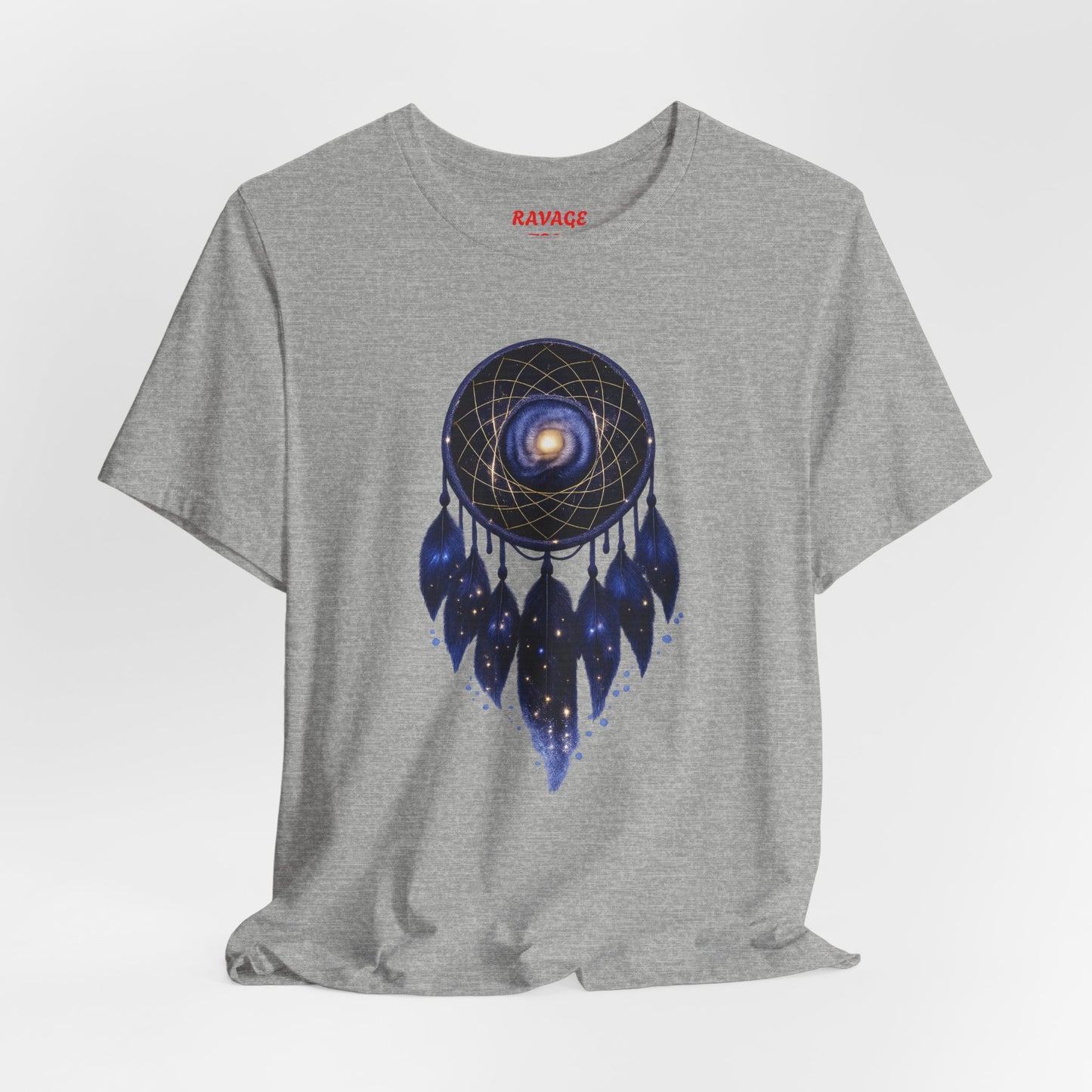 Dreamcatcher Galaxy T-Shirt — Mystical Cosmic Feather Tee