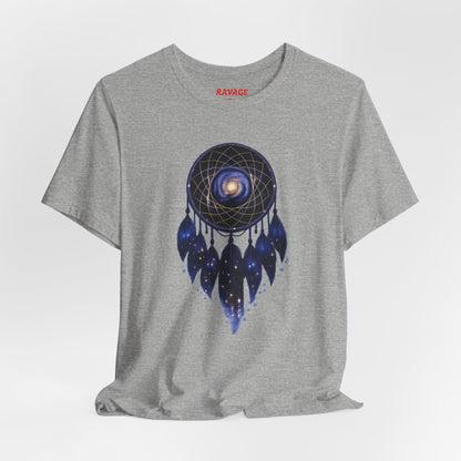 Dreamcatcher Galaxy T-Shirt — Mystical Cosmic Feather Tee