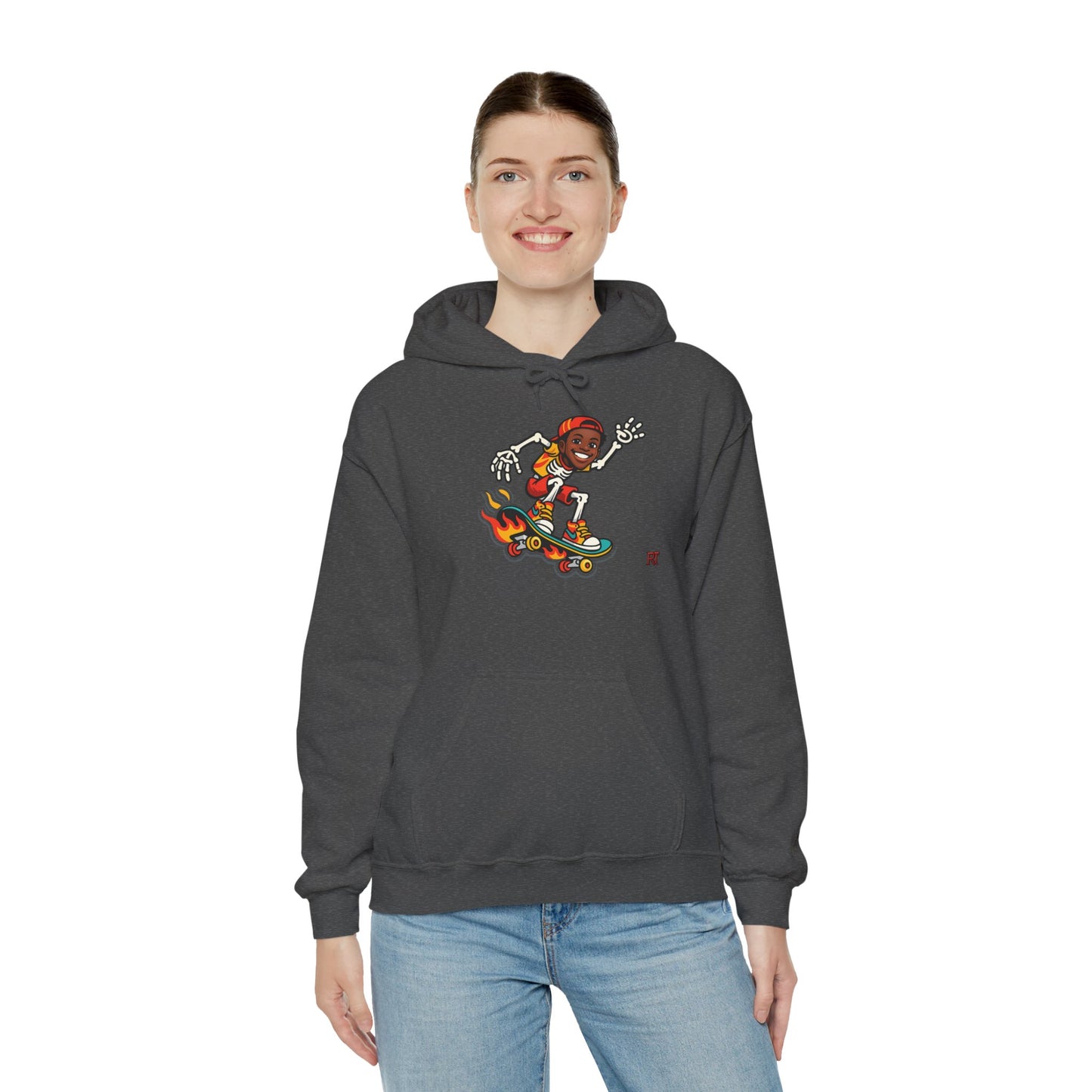 Retro Skateboard Flame Hoodie