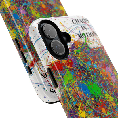 Vibrant Tough Phone Case with Abstract Design – Chaos in Motion Phone Case
