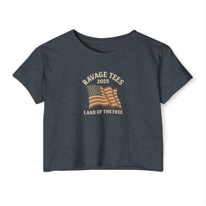 RAVAGE Crop Top: "Land of the Free"