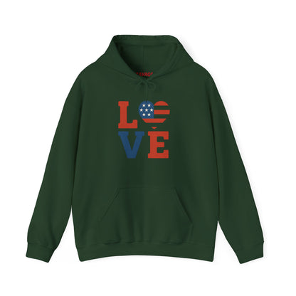 Unisex Hooded Sweatshirt with 'LOVE' Design - Cozy Gift for Friends, Valentine's Day, Casual Wear, Relaxation, Everyday Use
