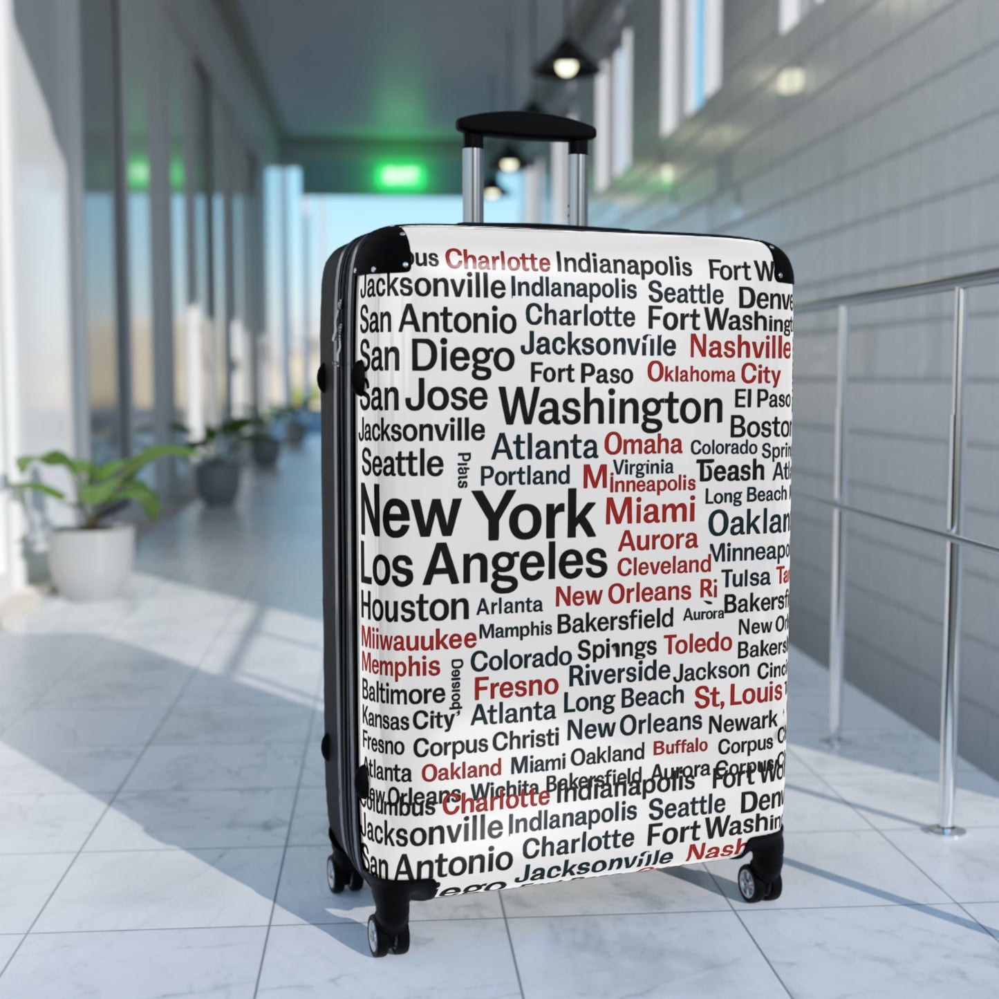 City Adventure Map Travel Suitcase