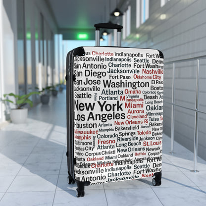 City Adventure Map Travel Suitcase