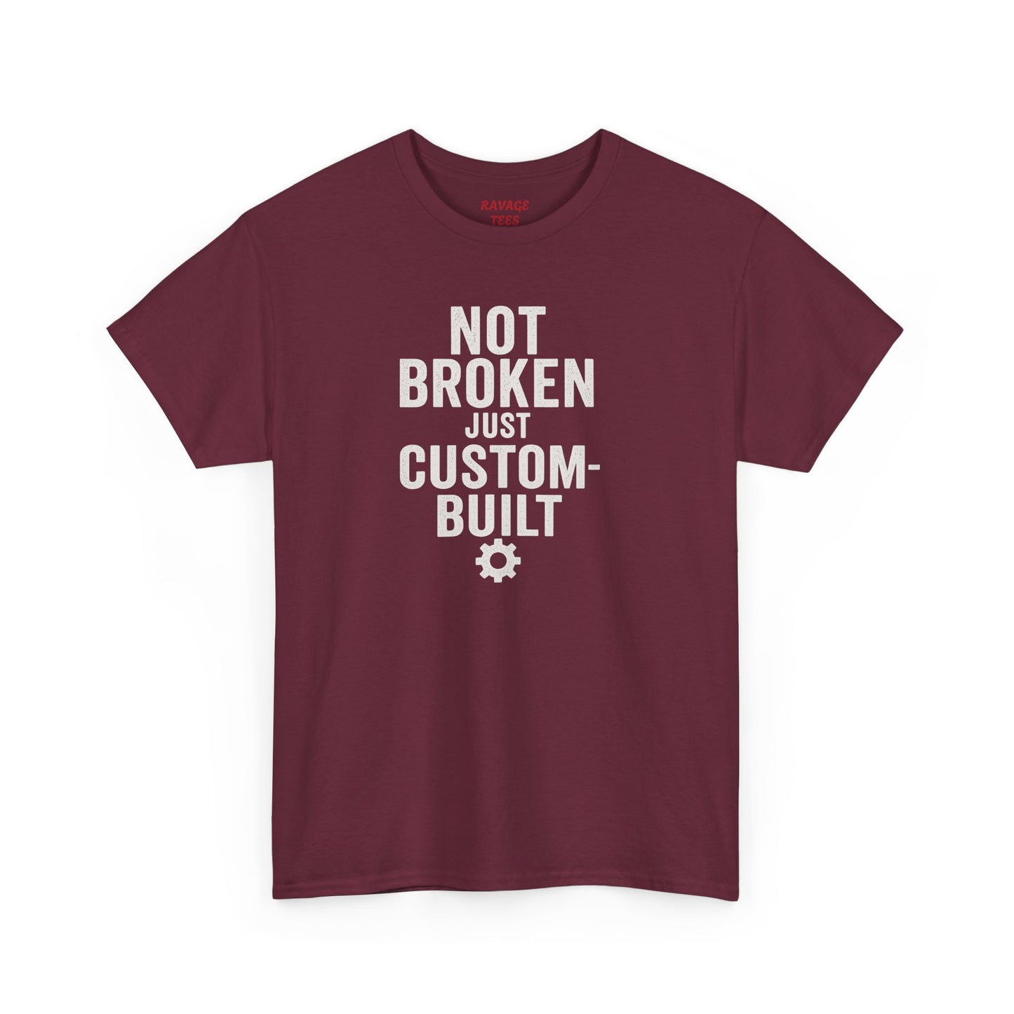 Not Broken Just Custom-Built | Unisex Graphic Tee – Garage Edition