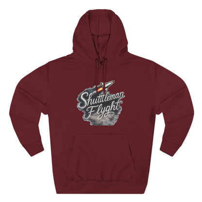 Shuttleman Flight Hoodie — Retro Rocket Pilot Graphic Hoodie