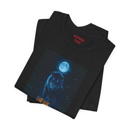"Moonlight Path Guardian" Unisex Tee: Mystical Graphic Shirt