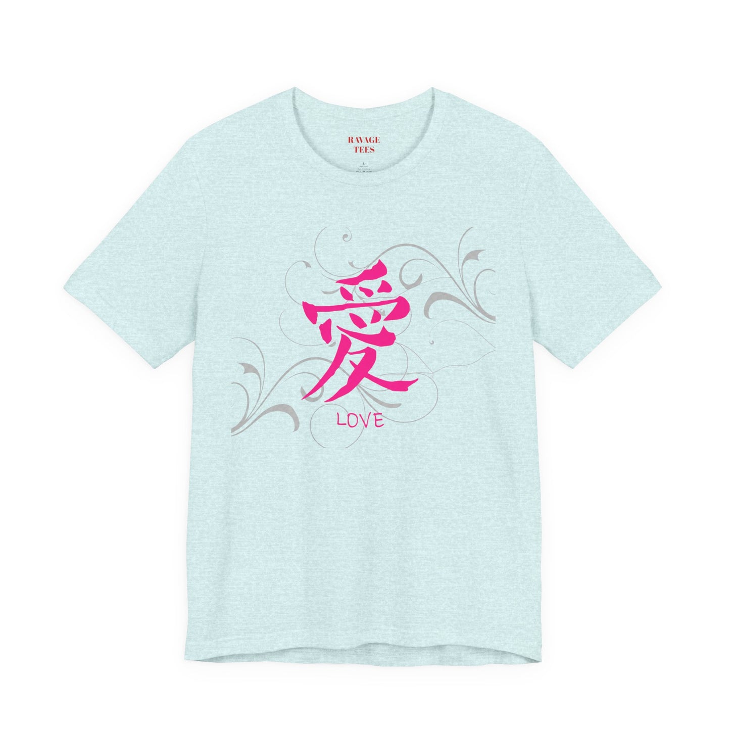 Love Kanji — Pink Asian Calligraphy Tee