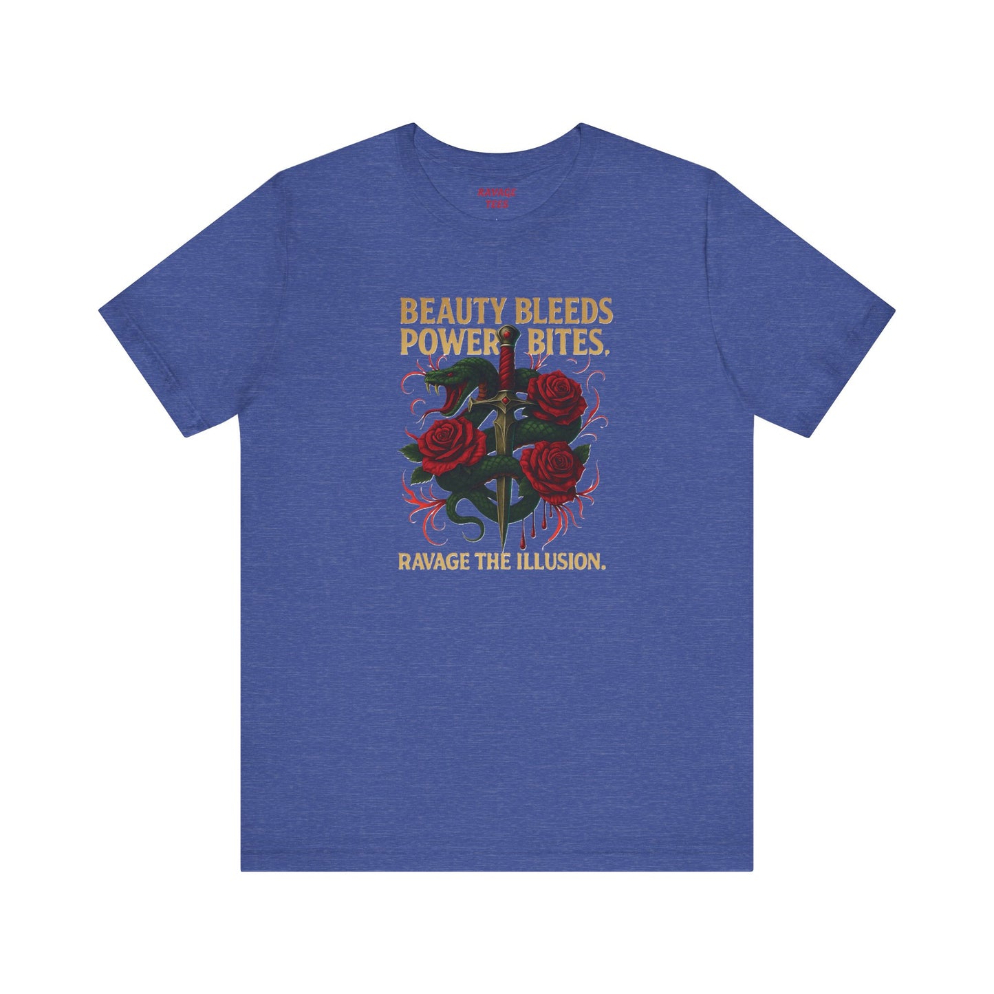"Beauty Bleeds" Tee: Dark Aesthetic Unisex Graphic T-Shirt