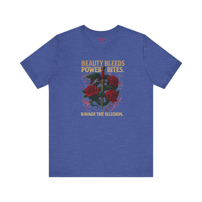 "Beauty Bleeds" Tee: Dark Aesthetic Unisex Graphic T-Shirt
