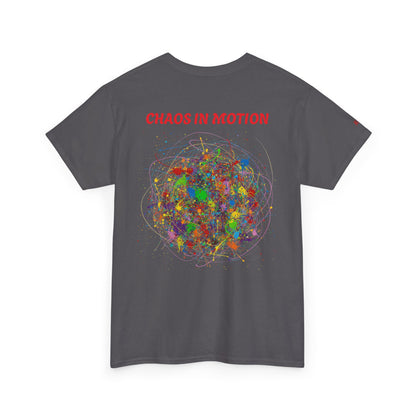 Dynamic Chaos Graphic Tee - Unisex Heavy Cotton T-Shirt, Casual Style