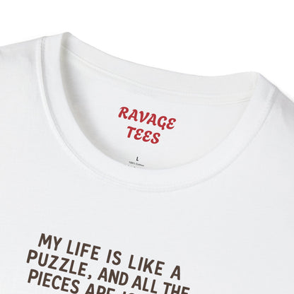 Puzzle Issues Unisex Tee – Funny Quote T-Shirt, Humor Gift, Casual Everyday Wear, Unique Puzzle Lover Shirt"
