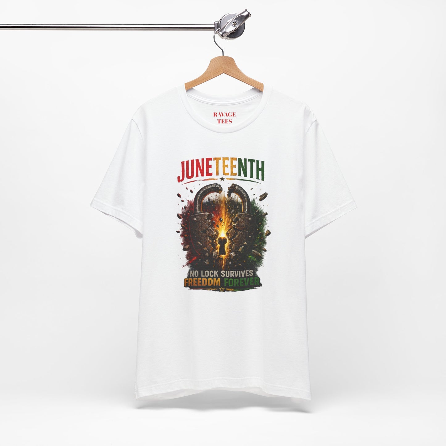 Juneteenth Tee — "No Lock Survives Freedom Forever"