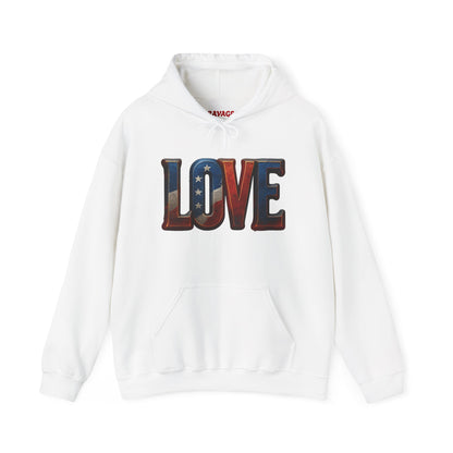 Unisex Hooded Sweatshirt with 'LOVE' Design - Cozy Gift for Friends, Valentine's Day, Casual Wear, Relaxation, Everyday Use