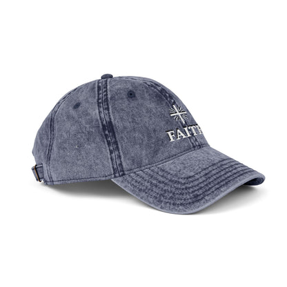 Vintage Faith Embroidered Cap, Inspirational Hat for Everyday Wear, Perfect Gift for Birthdays & Holidays