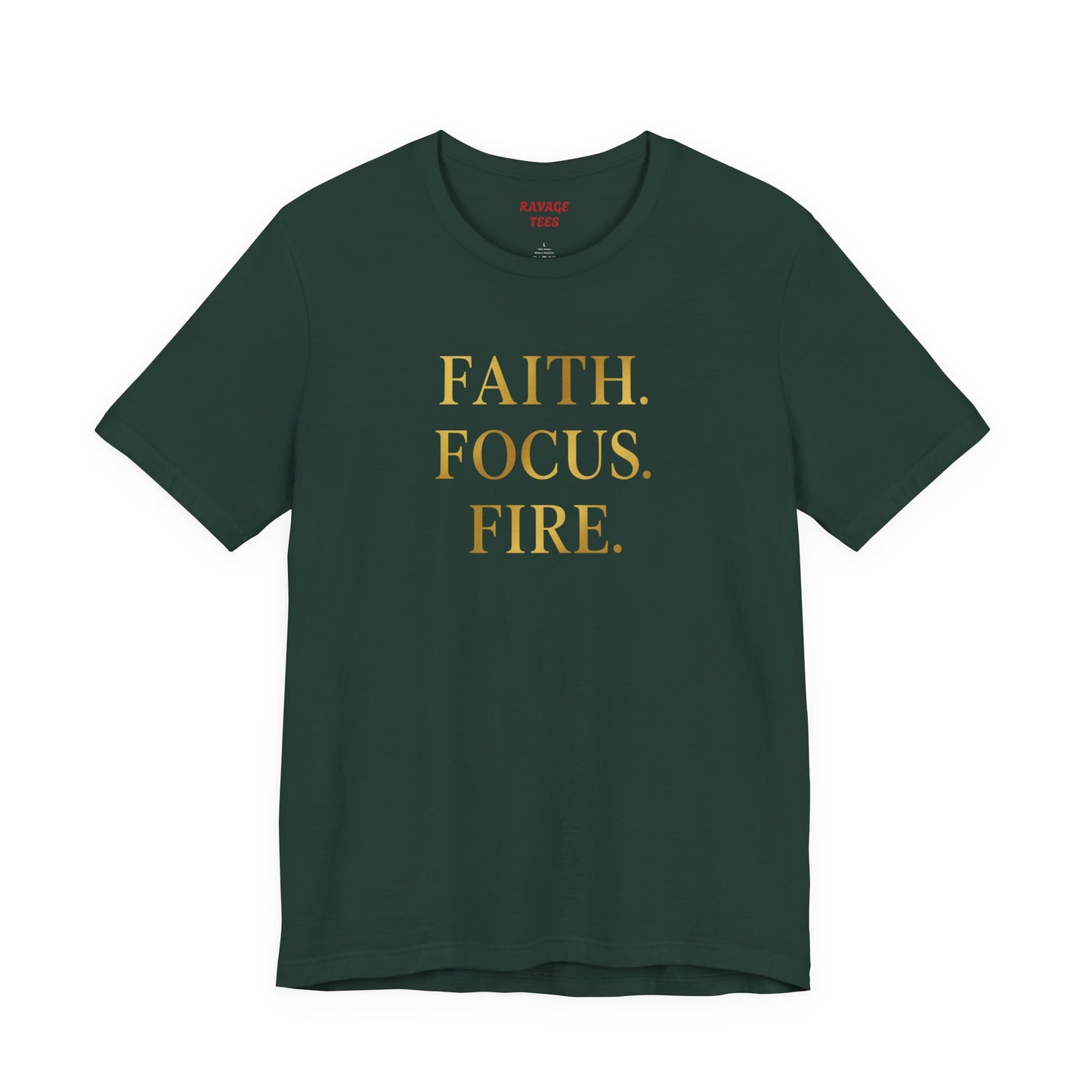 Faith Focus Fire T-Shirt | Inspirational Christian Tee