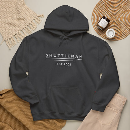 Shutt1eman Est. 2001 Hoodie — Minimal Vintage Logo Pullover