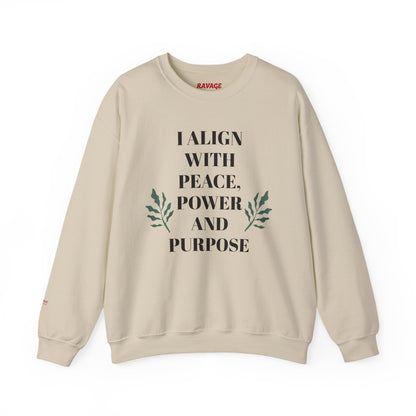 ZEN Mindful Power Crewneck Sweatshirt | Align with Peace, Cozy Sweatshirt, Spiritual Gift, Yoga Apparel, Meditation Wear