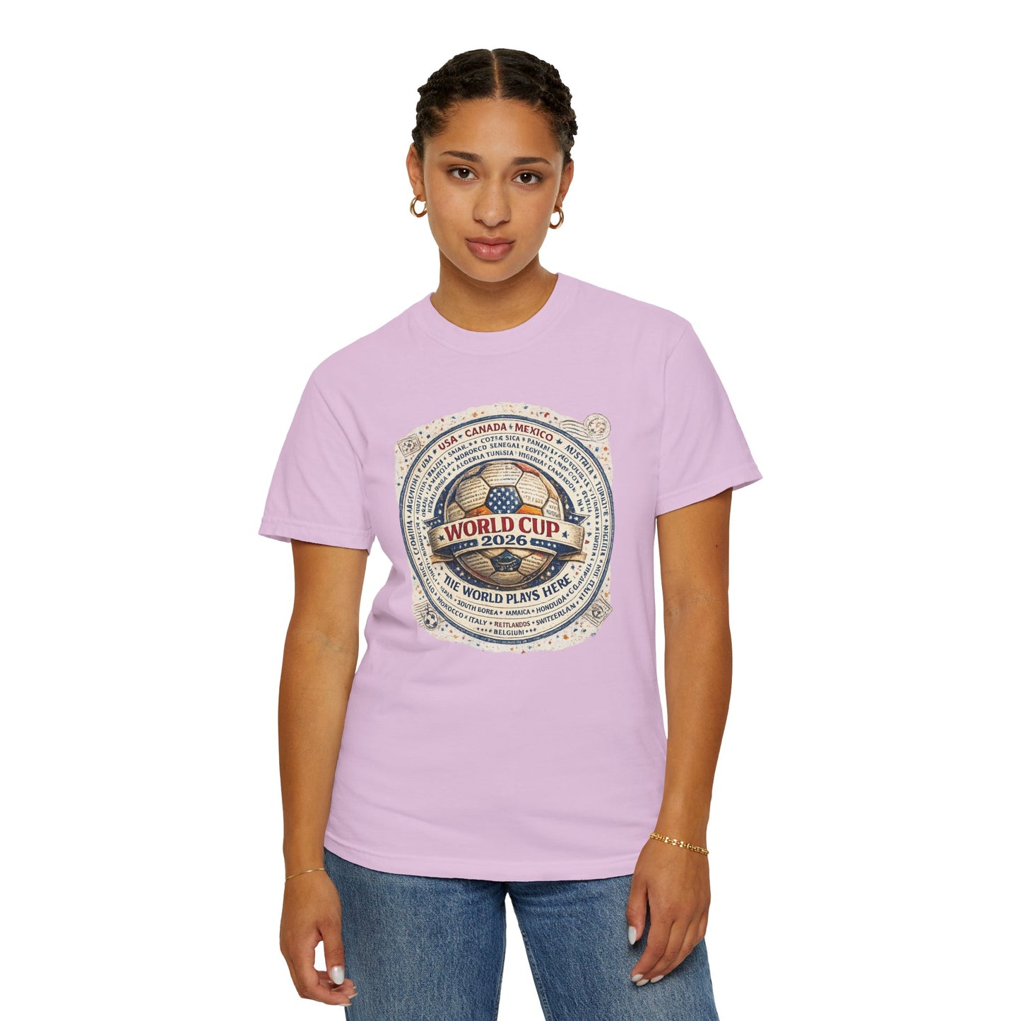 World Cup 2026 Vintage Soccer T-Shirt — USA Canada Mexico Tournament Tee