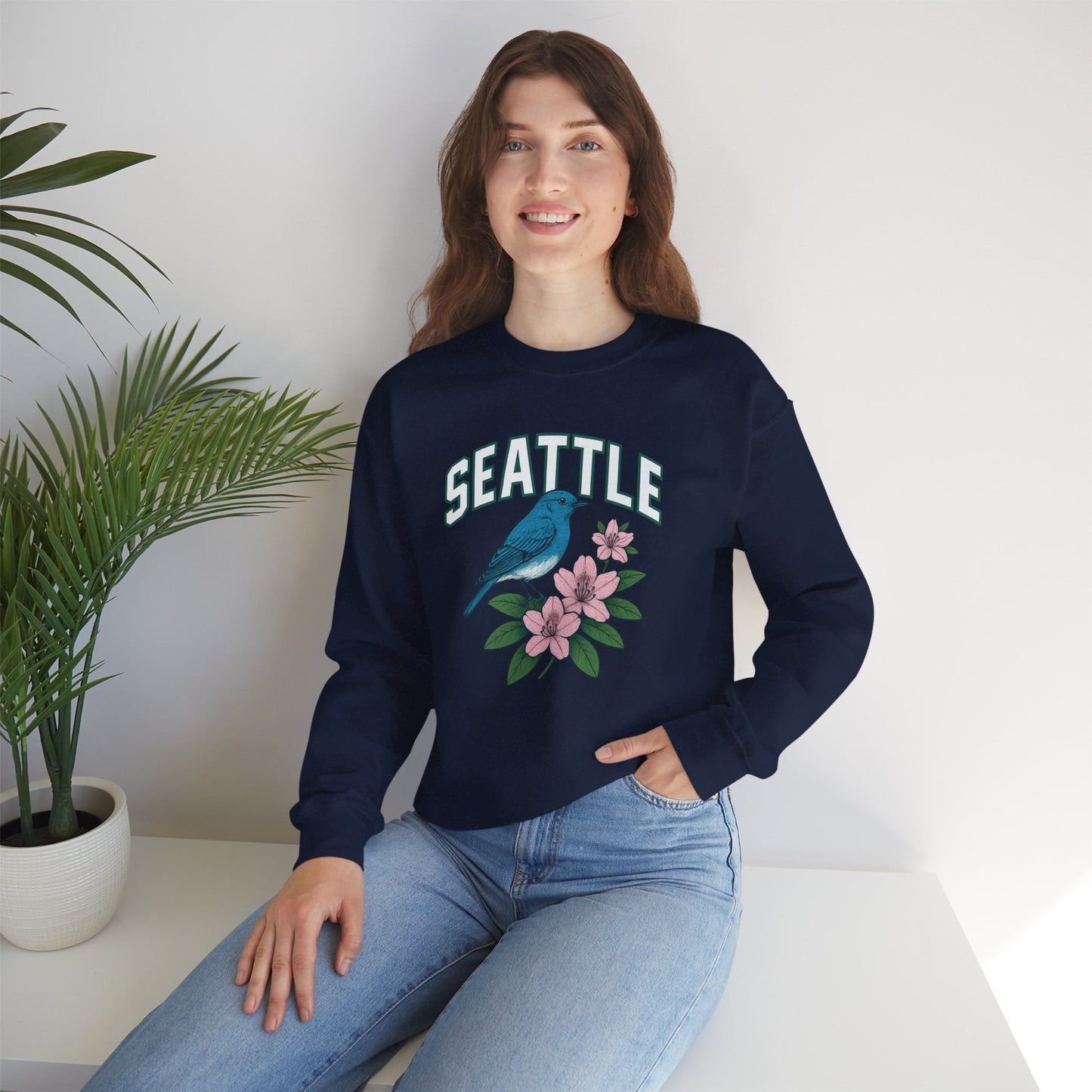 RAVAGE Seattle Vibe Unisex Crewneck Sweatshirt-Cozy Street wear