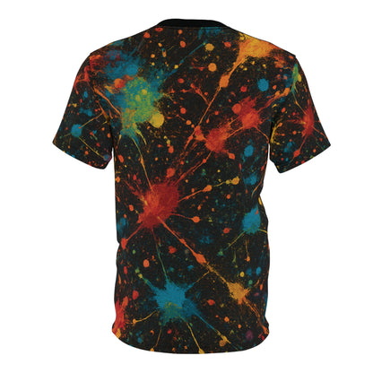 Art of Impact Colorful Splatter Unisex Tee, Eye-Catching Urban Graphic T-Shirt