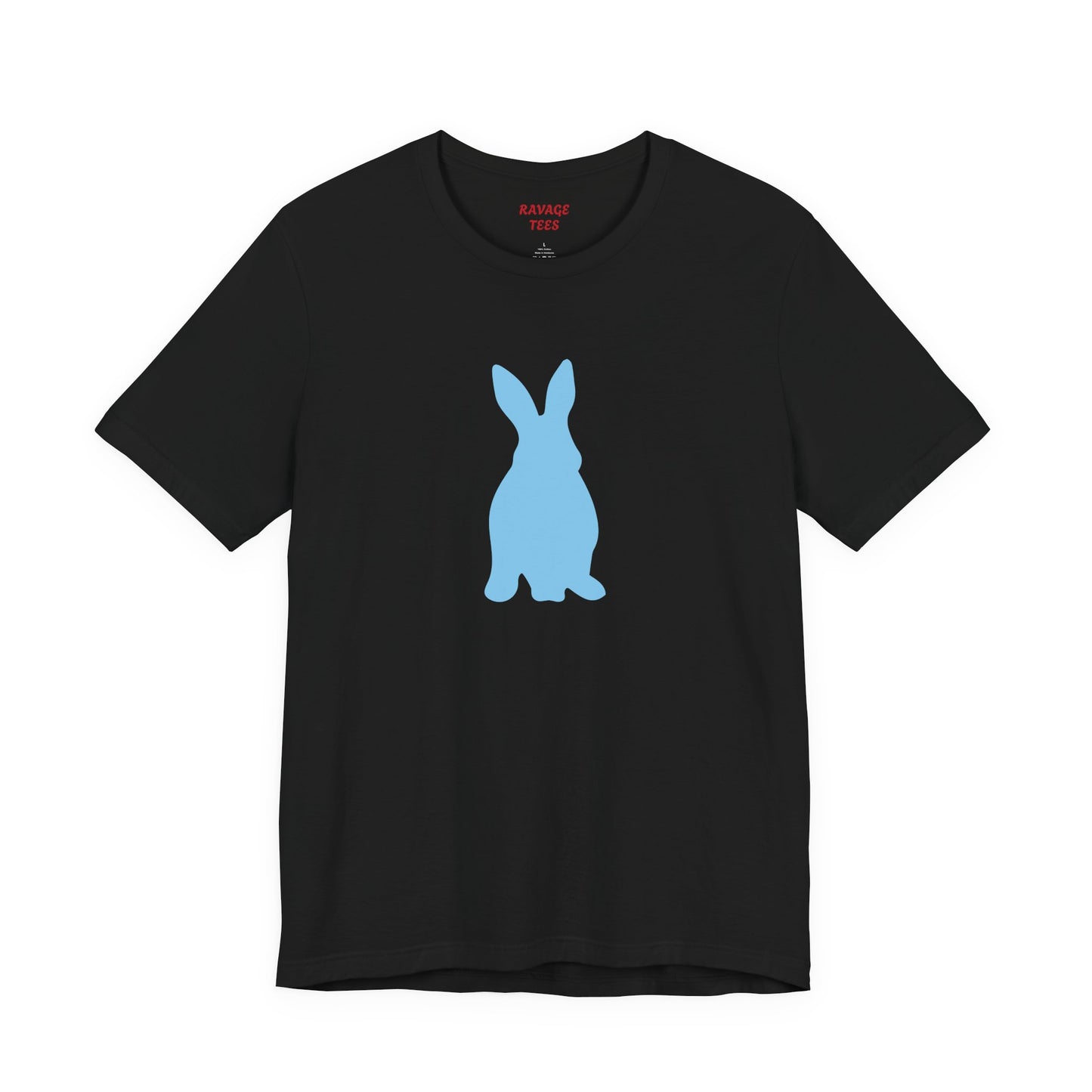 Minimal Blue Bunny Graphic Tee | Unisex Cotton T-Shirt