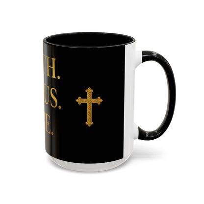 Faith-Inspired Coffee Mug - Motivational Black Mug for Daily Inspiration, Gift for Christians, Office Decor, Home Beverage