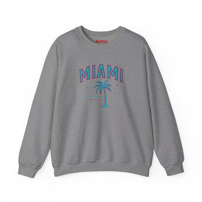 RAVAGE Miami City Vibe Unisex Crewneck Sweatshirt