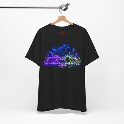Neon Nebula Predator Clash Graphic Tee