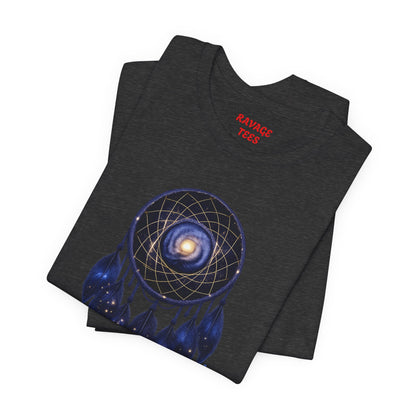Dreamcatcher Galaxy T-Shirt — Mystical Cosmic Feather Tee