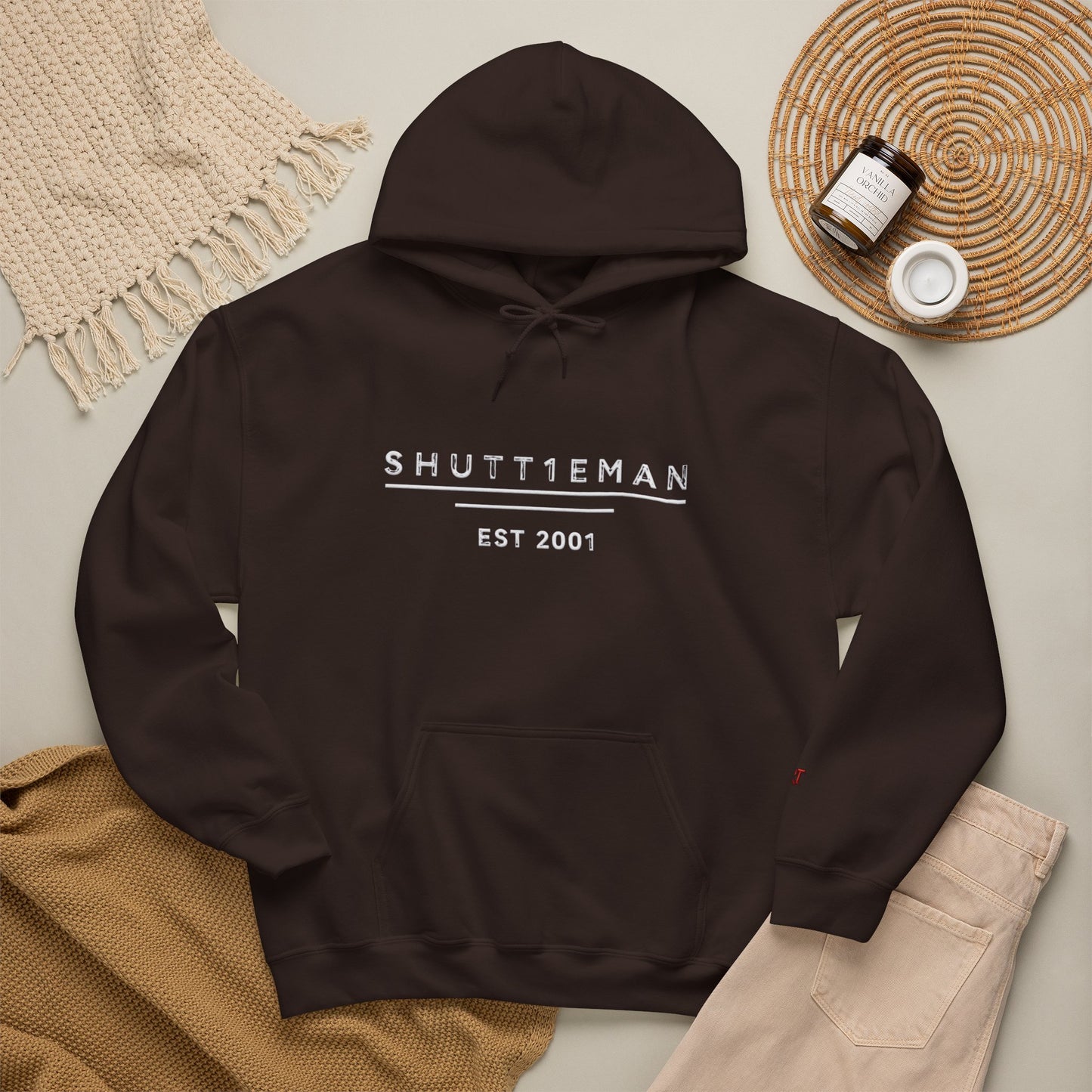 Shutt1eman Est. 2001 Hoodie — Minimal Vintage Logo Pullover