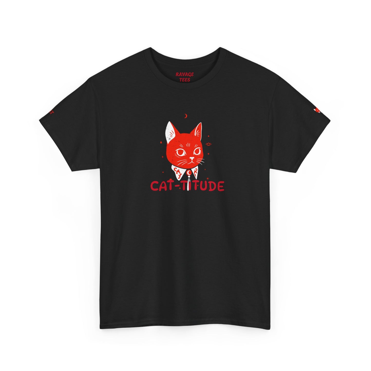 CAT-TITUDE Unisex Heavy Cotton Tee | Funny Cat Shirt