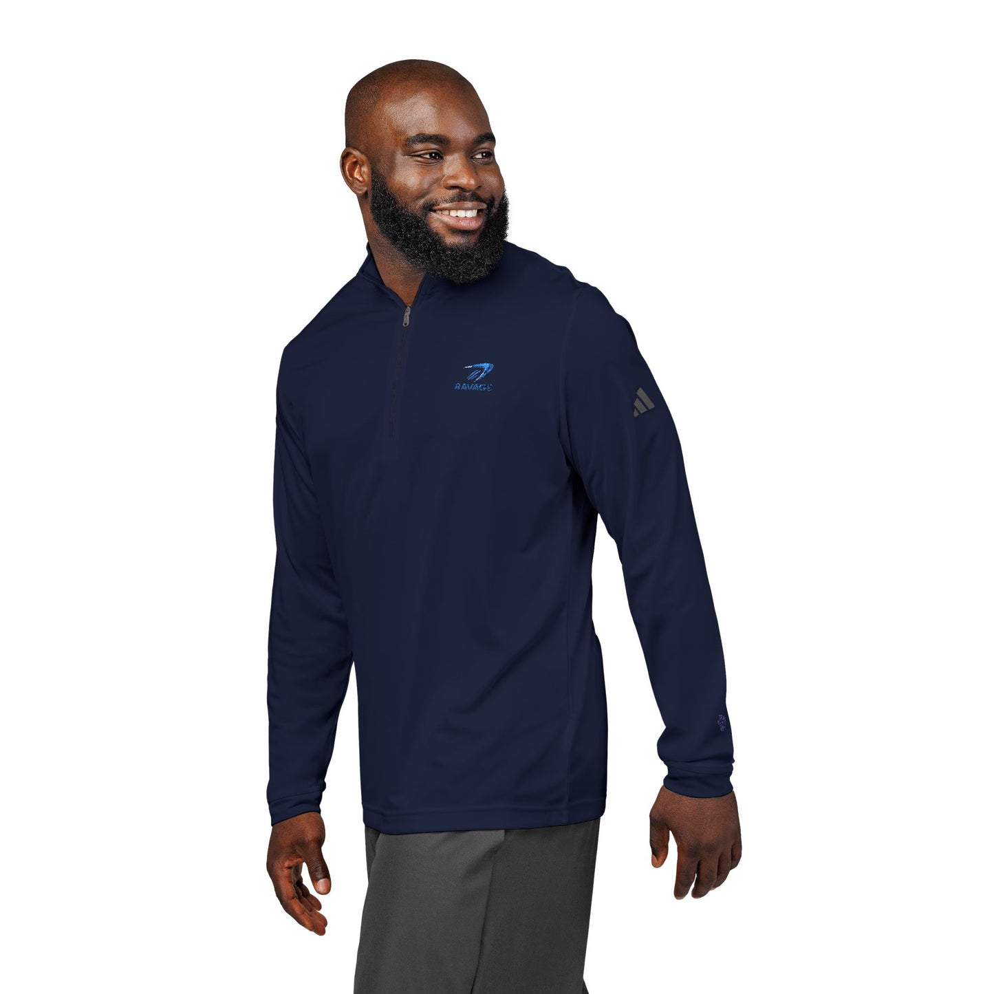 Embroidered Adidas Quarter-Zip Pullover