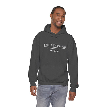 Shutt1eman Est. 2001 Hoodie — Minimal Vintage Logo Pullover