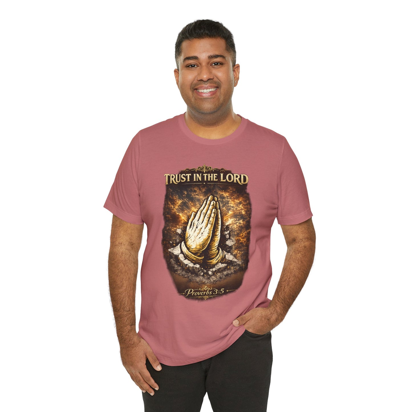 Trust in the Lord Praying Hands Tee (Proverbs 3:5)