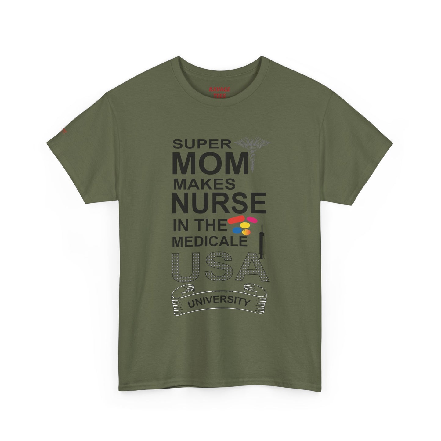 Super Mom Nurse Tee, Unisex Cotton T-Shirt for Nurses, Gift for Medical Professionals, Medical Field Apparel