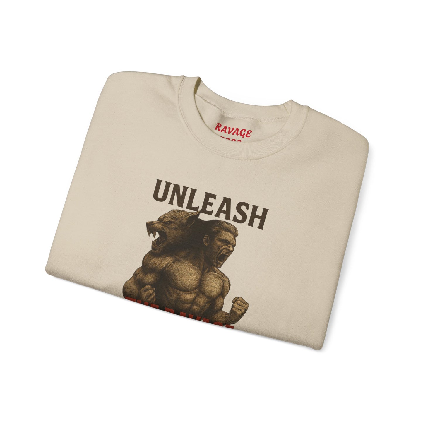 Unleash the Ravage Within  – Unisex French Terry Sweatshirt, Cozy Fall Casual Wear, Gamer Gift, Comfortable Everyday Apparel